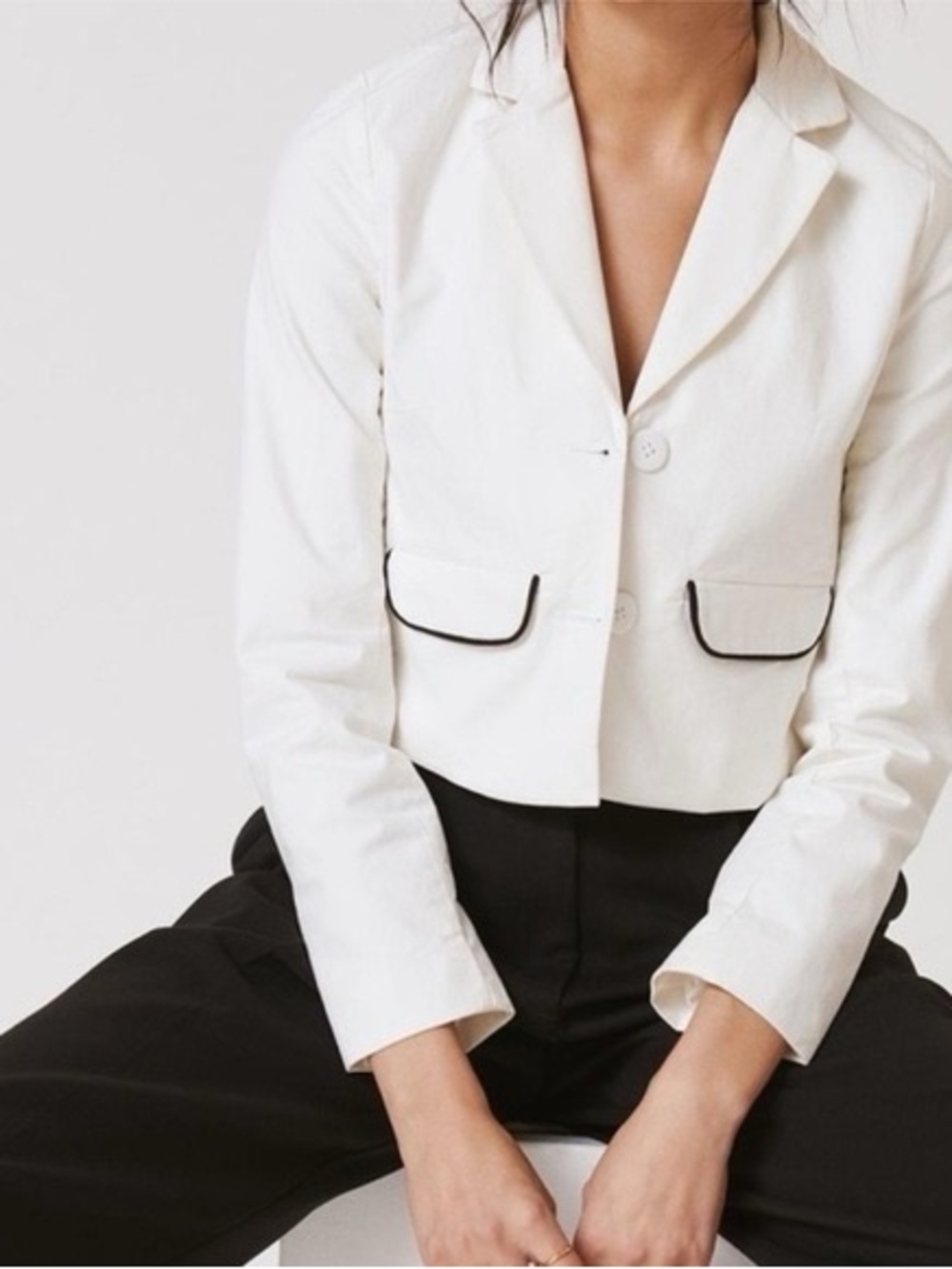 Anthropologie Maeve cropped blazer
